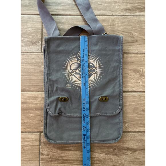Vintage San Antonio Artist Tatum Cross Body Gray Bag - Heart Logo - Picture 7 of 10
